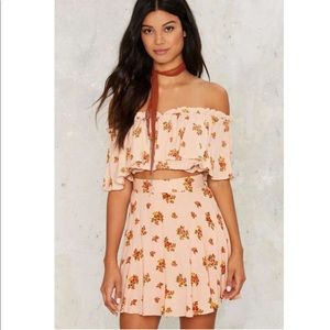 Nasty Gal Abigail Ruffled Floral Skirt